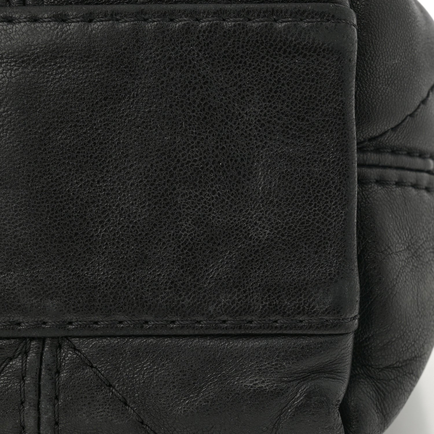 Lambskin Quilted Large Soft Touch Flap Black