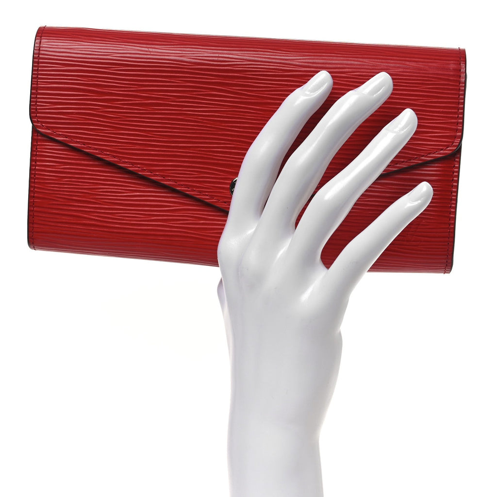 Epi Sarah Wallet NM Coquelicot