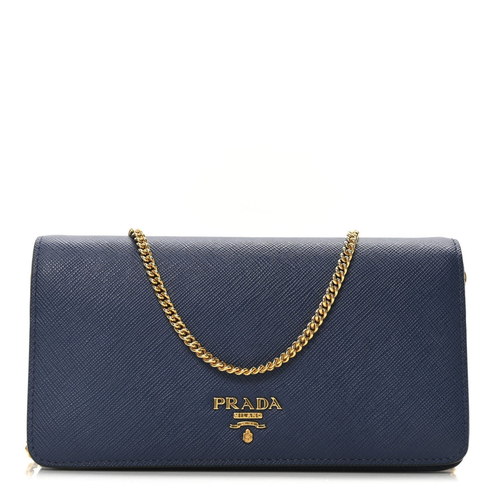 Saffiano Metal Oro Mini Bag Bluette