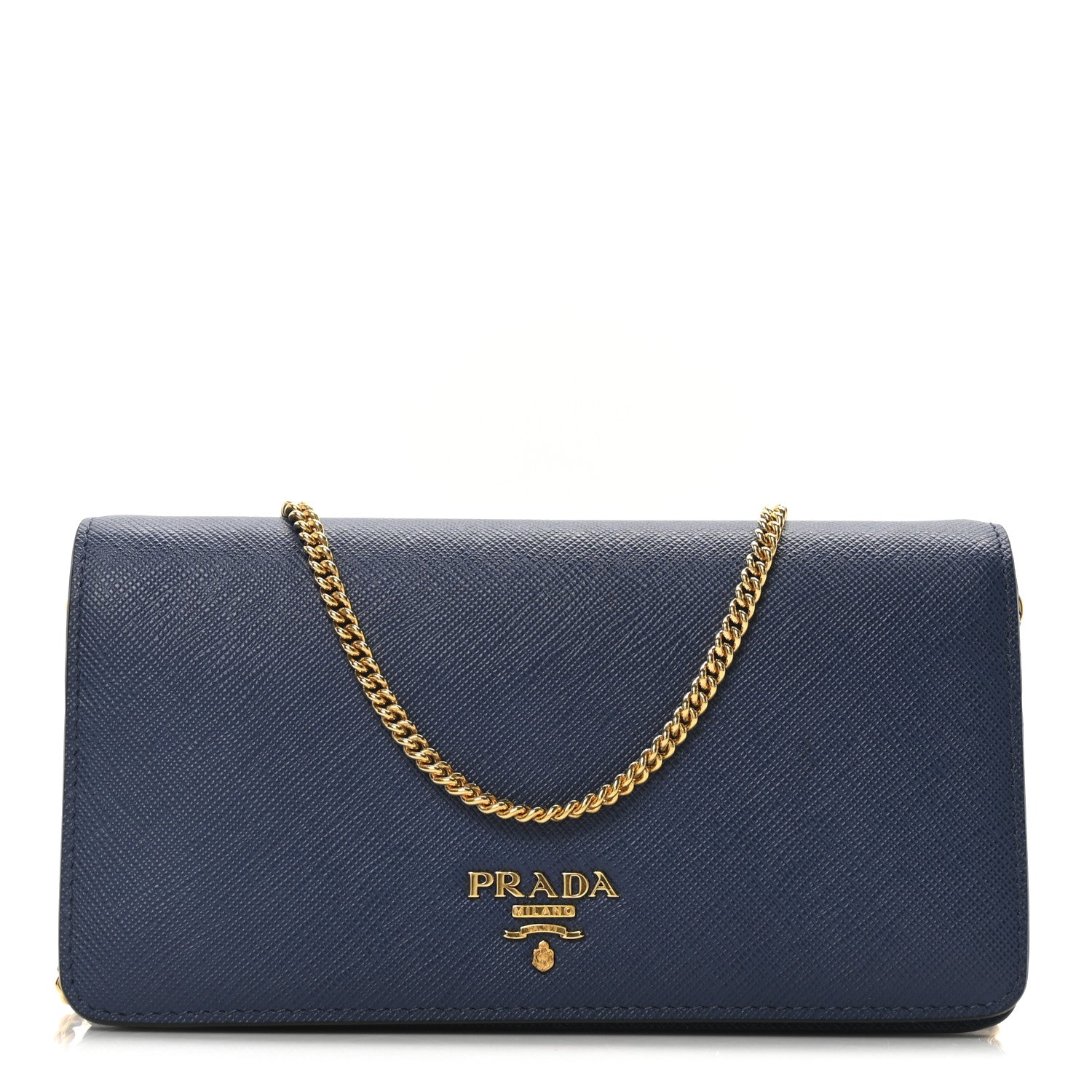 Saffiano Metal Oro Mini Bag Bluette