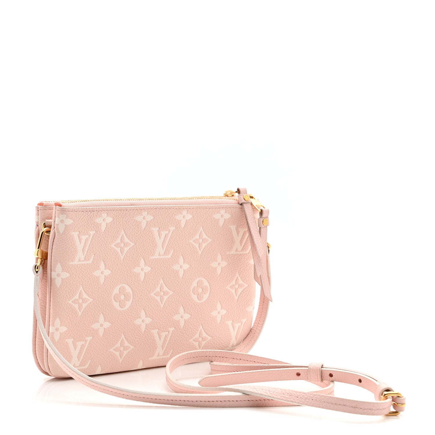 Empreinte Monogram Double Zip Pochette Rose