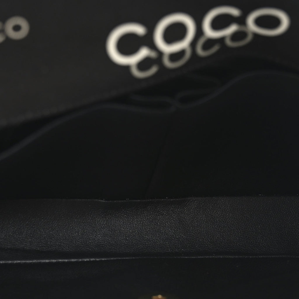 Canvas Square Quilted Coco East West Flap Black