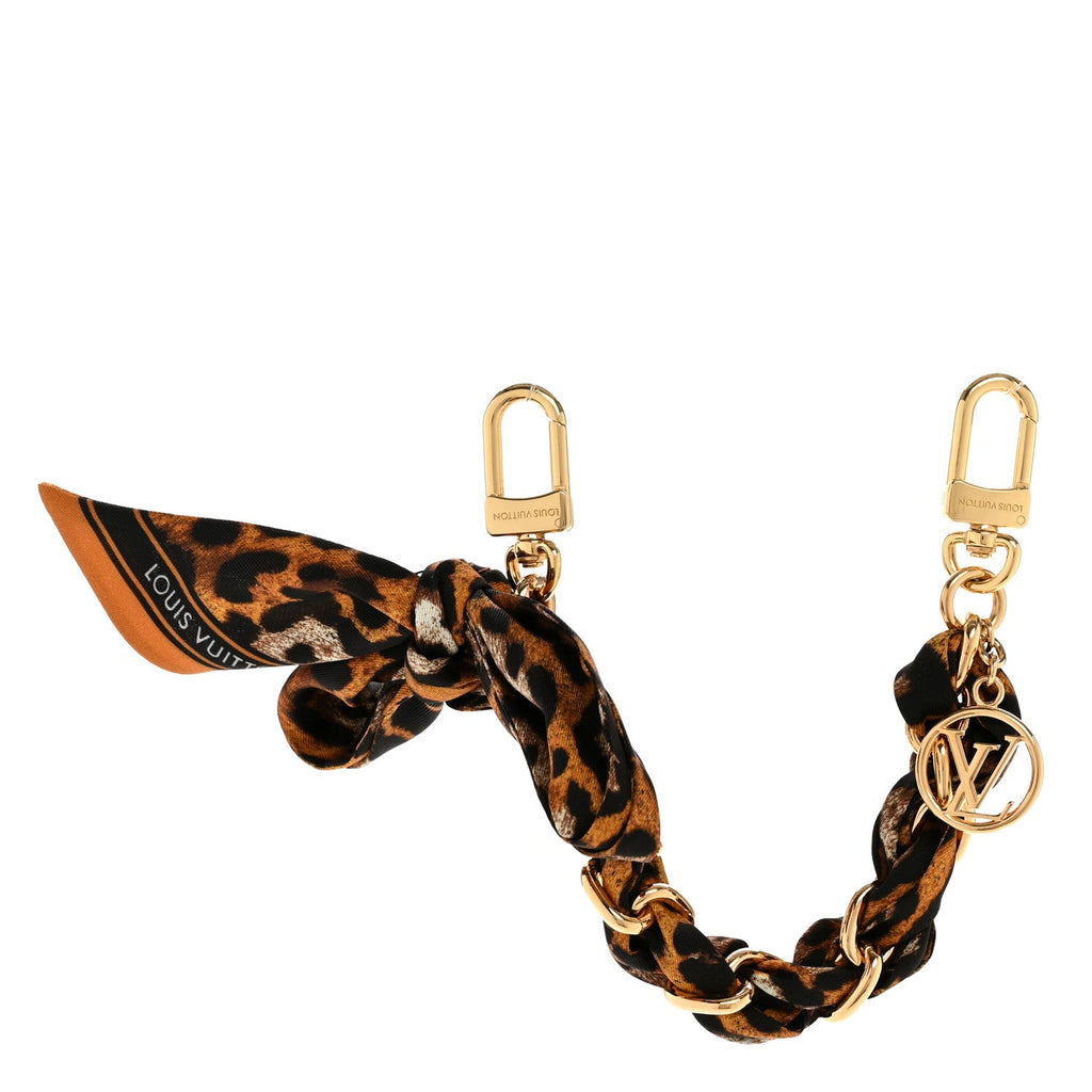 Silk Braided Leopard Bag Charm Multicolor