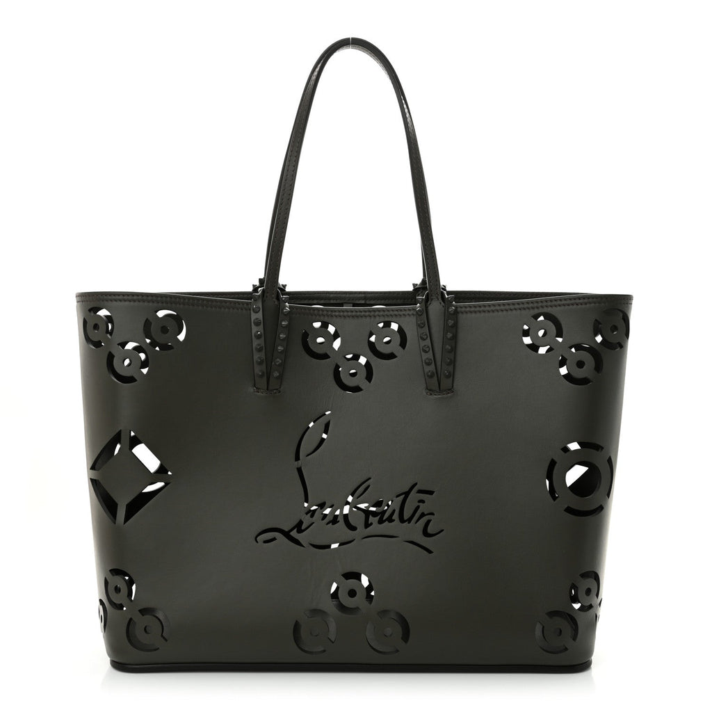 Calfskin Paris CL Logo Perforated Cabata Tote Rocket