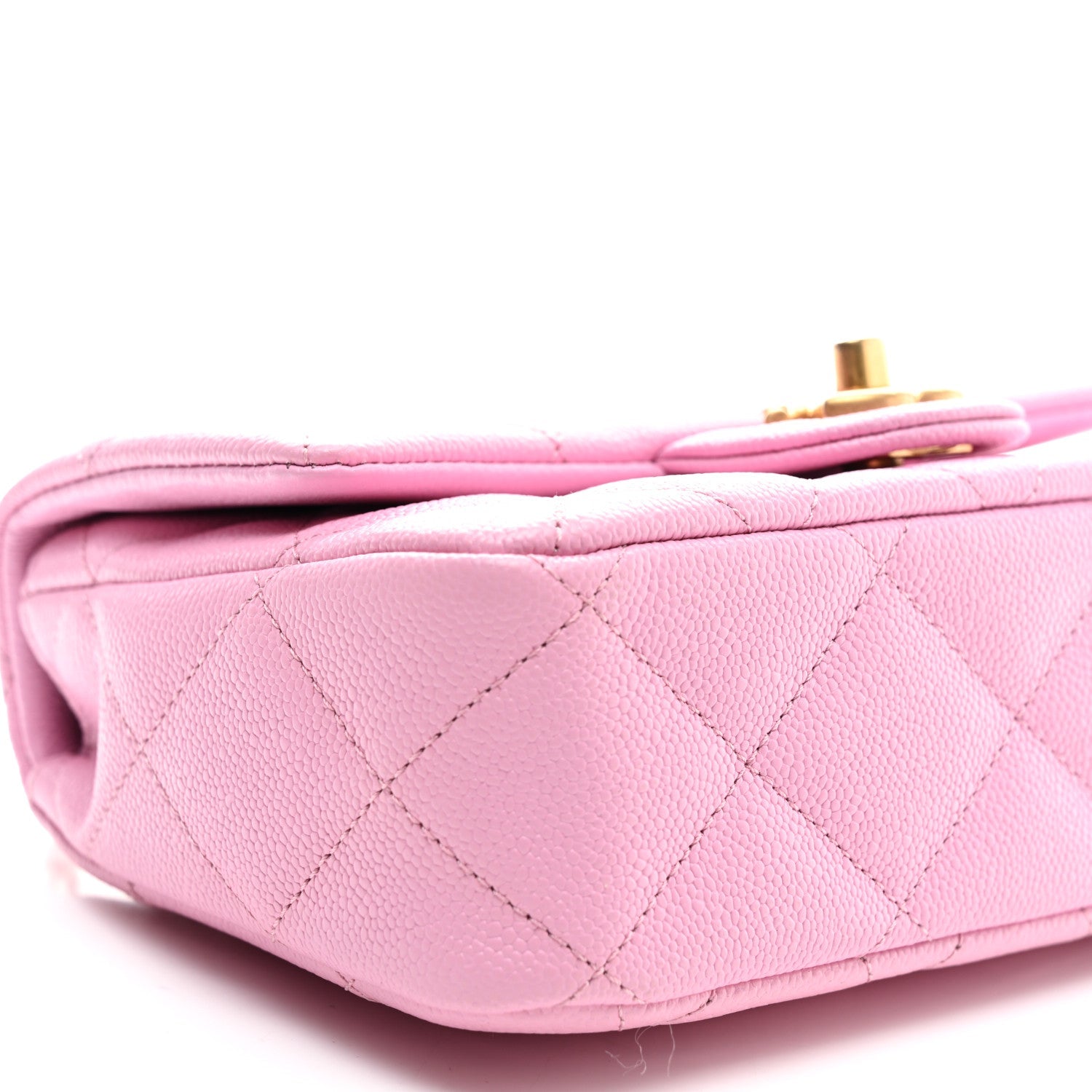 Caviar Quilted Mini Sweetheart Flap Lilac