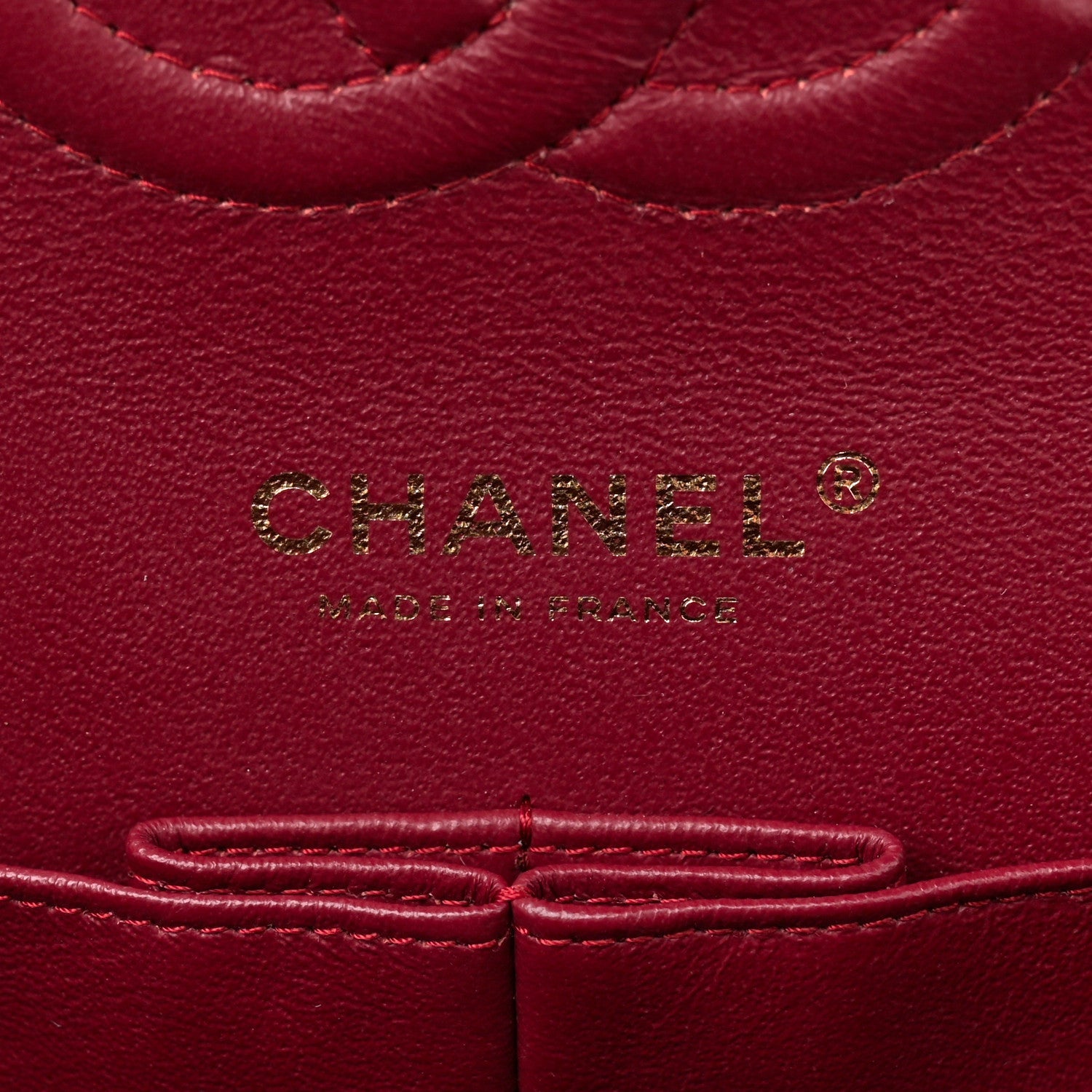 Iridescent Caviar Quilted Medium Double Flap Red