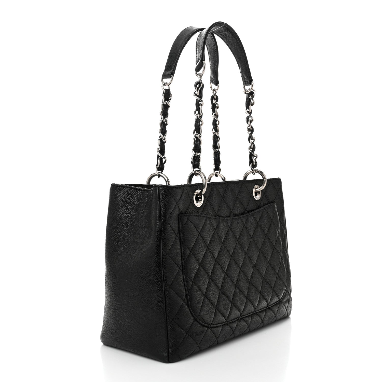 Caviar Quilted Grand Shopping Tote GST Black