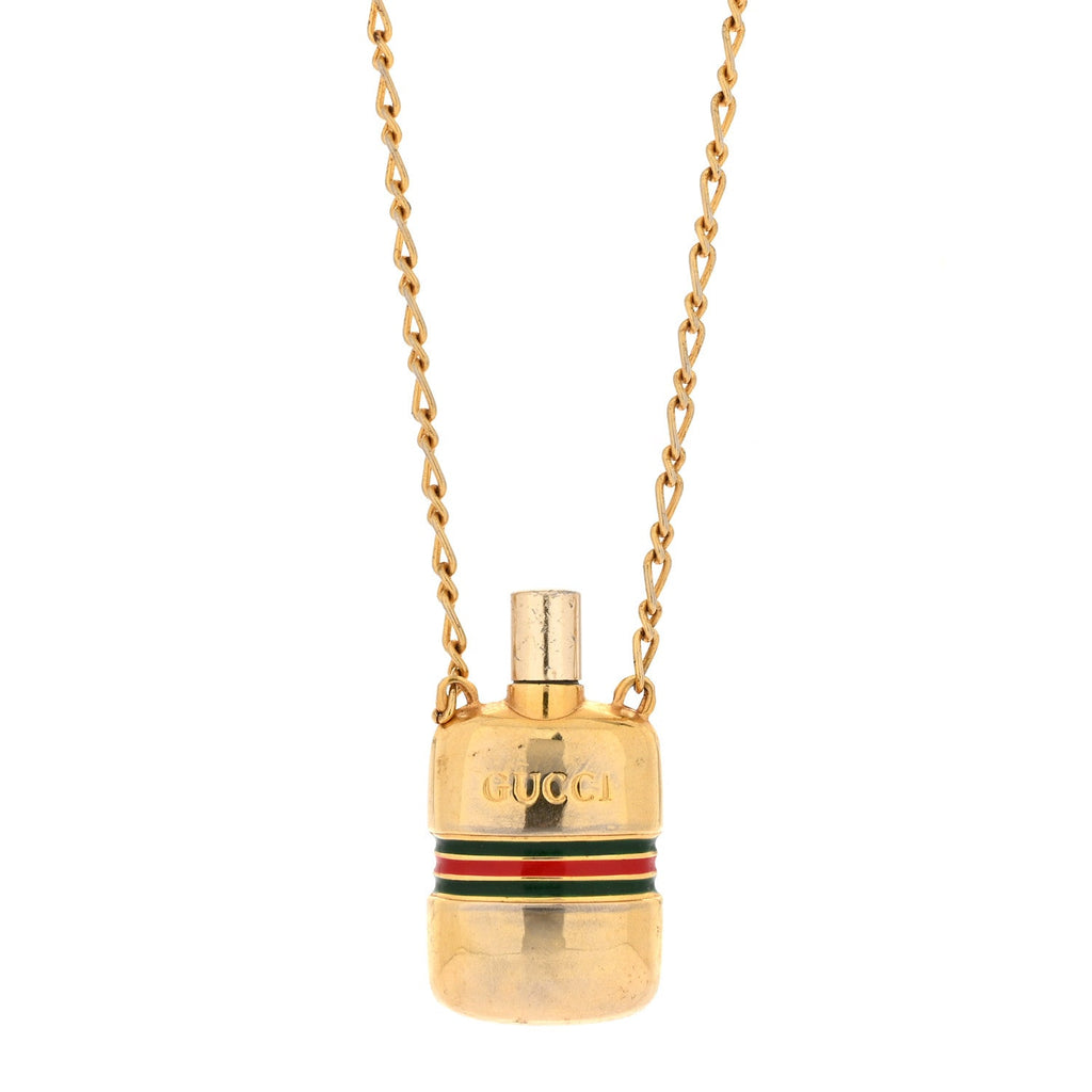 Metal Enamel Bottle Pendant Necklace