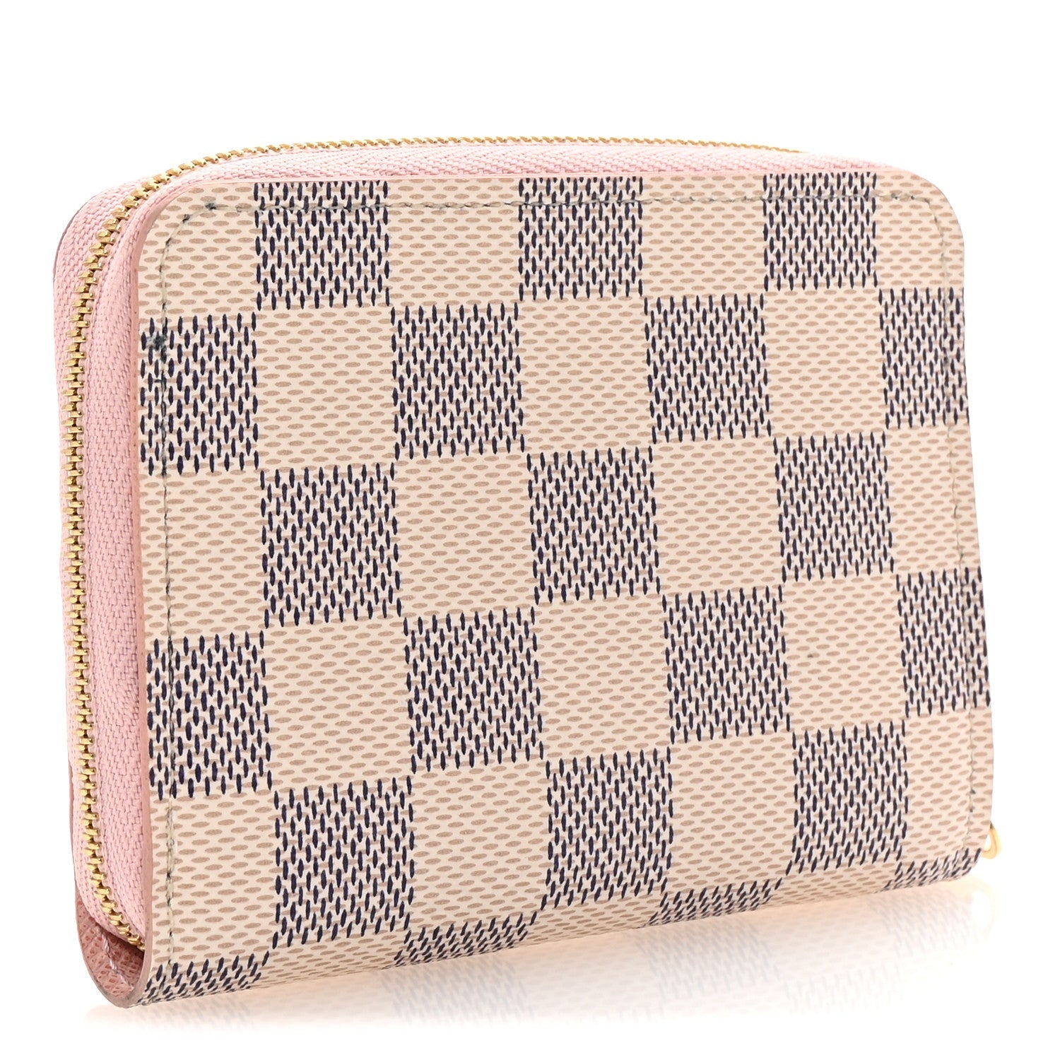 Damier Azur Zippy Coin Purse Rose Ballerine