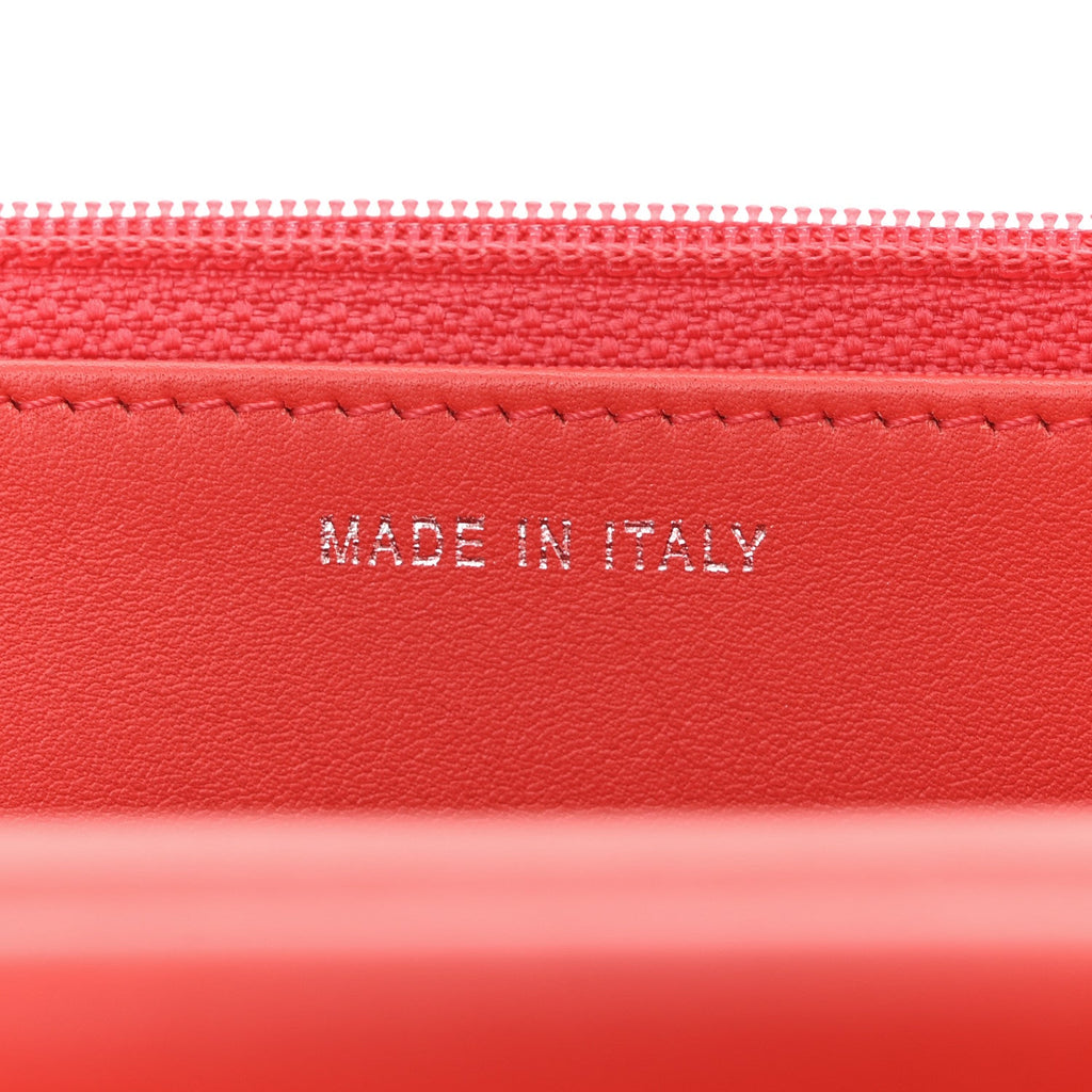 Velvet Quilted Wallet On Chain WOC Coral
