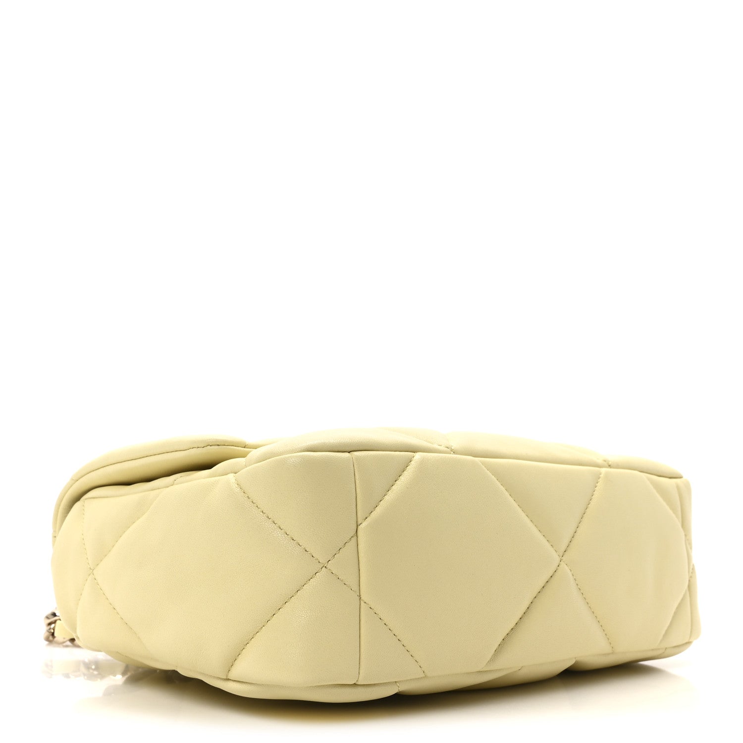 Lambskin Quilted Medium Chanel 19 Flap Light Yellow