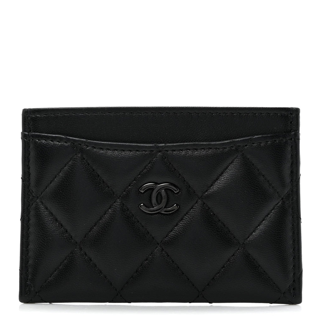 Lambskin Quilted  Holder So Black
