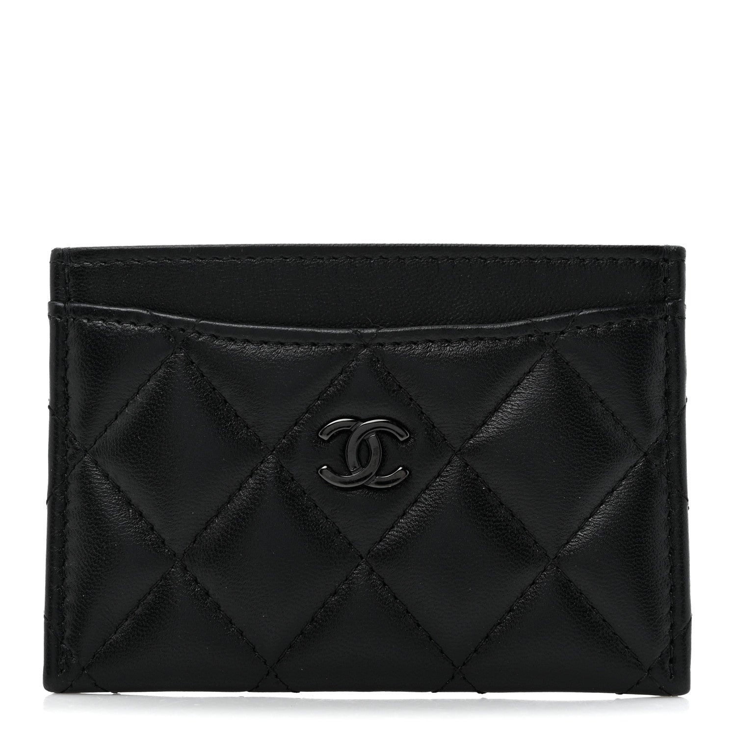 Lambskin Quilted  Holder So Black