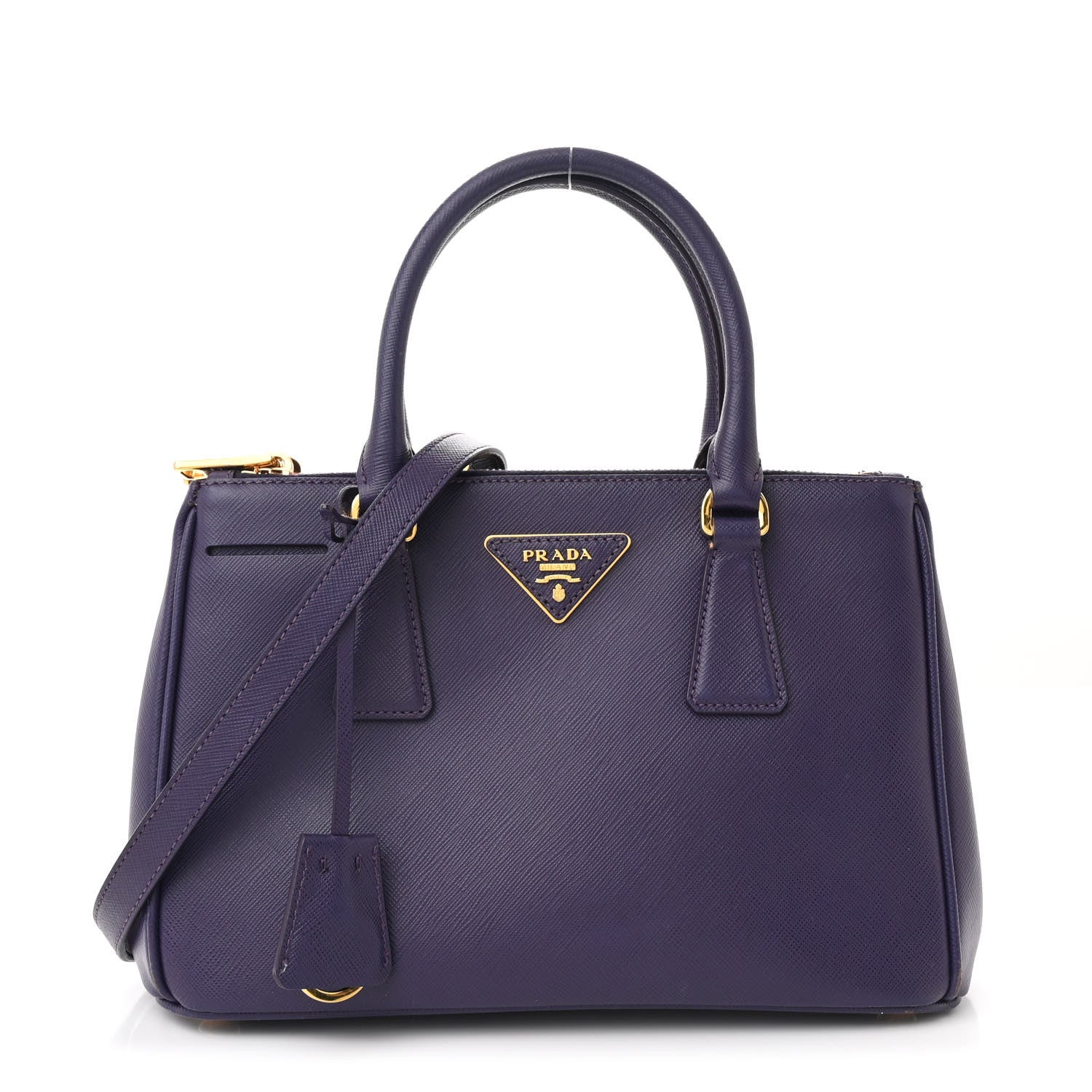 Saffiano Lux Mini Galleria Double Zip Tote Uva