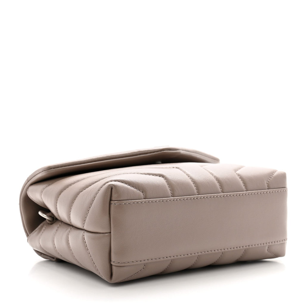 Calfskin Y Quilted Monogram Toy Loulou Crossbody Bag Mink