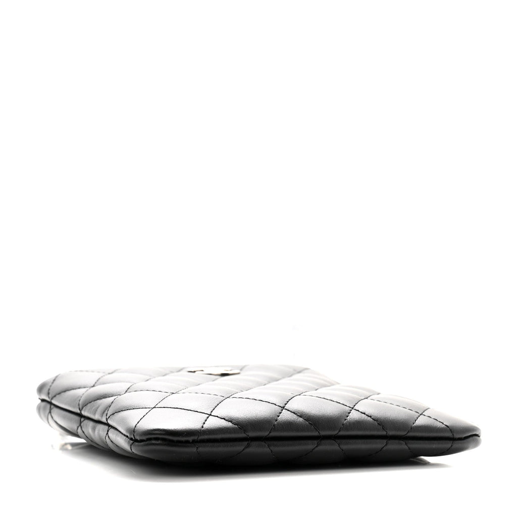 Lambskin Quilted Crossbody Bag Black