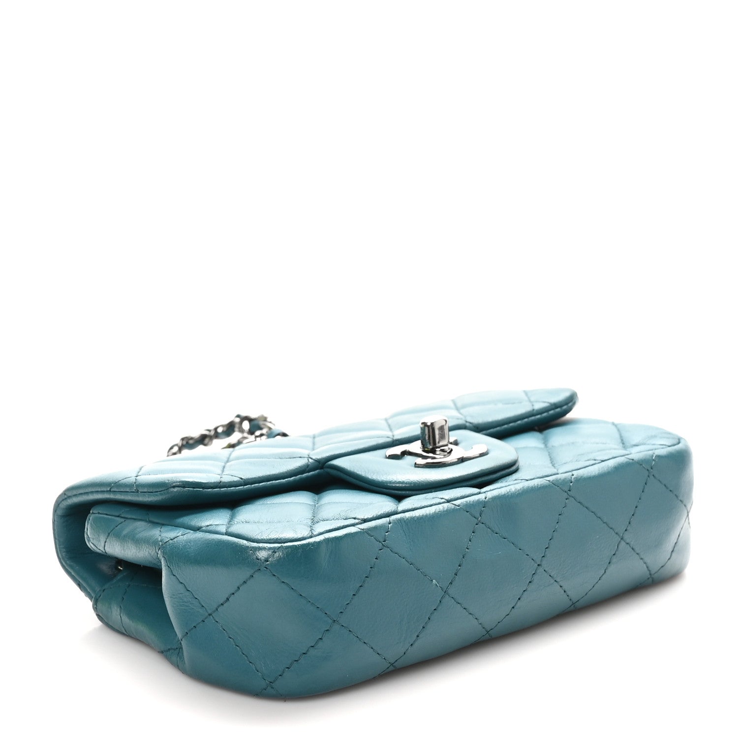 Lambskin Quilted Extra Mini Rectangular Flap
