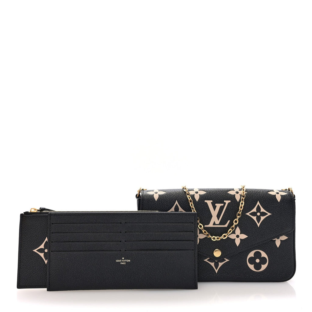 Empreinte Monogram Giant Felicie Pochette Black Beige