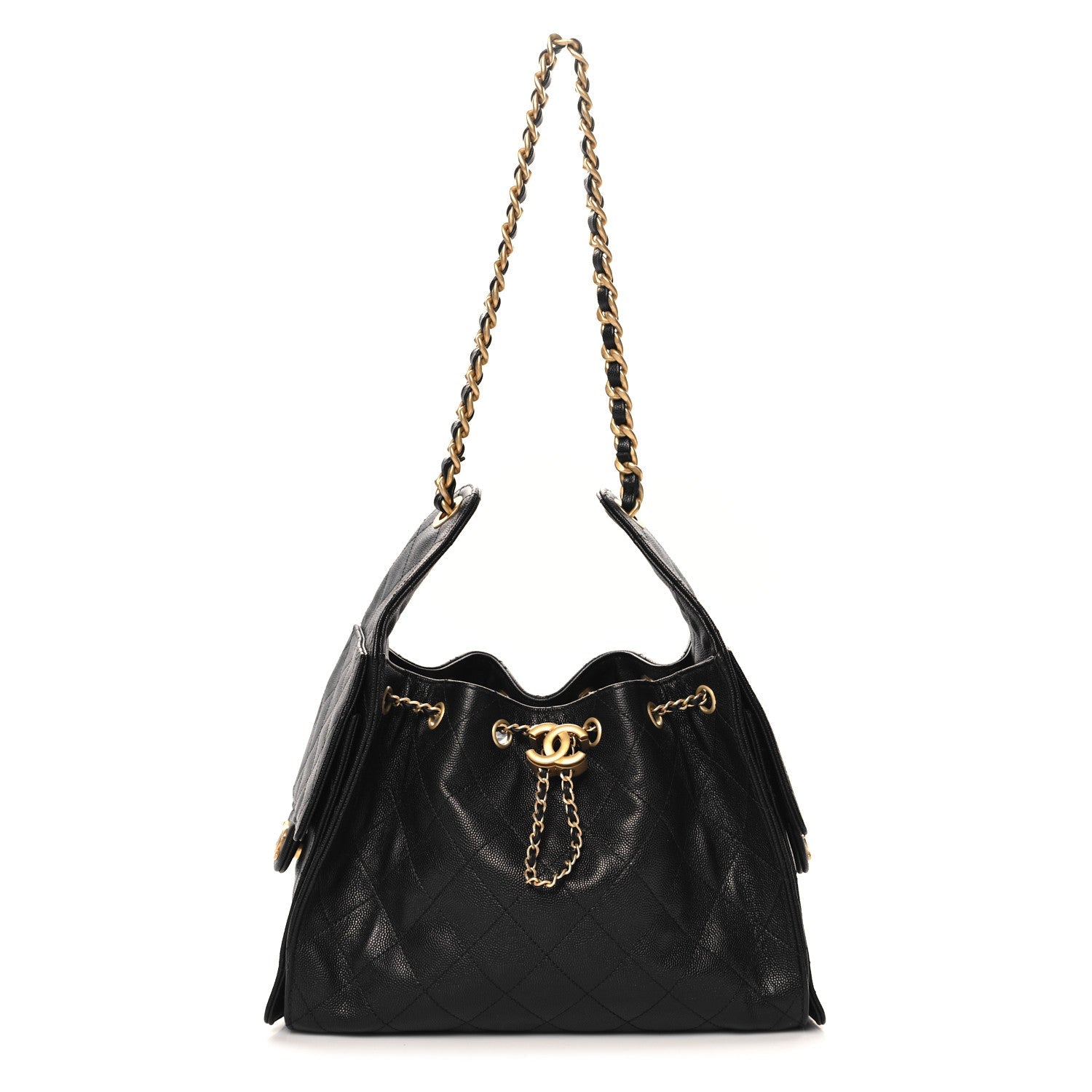 Caviar Quilted Small Chanel 25 Handbag Black