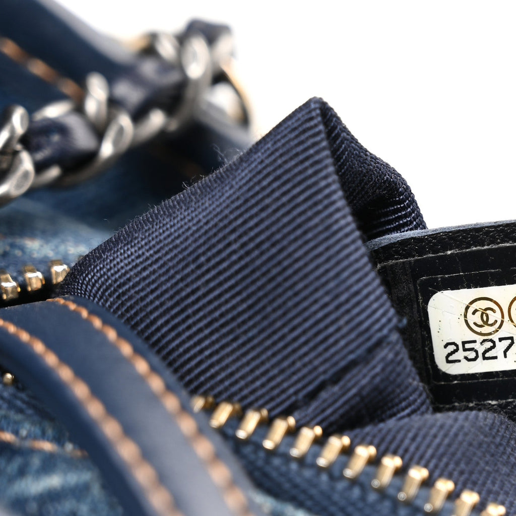 Denim Calfskin Medium Gabrielle Hobo Blue