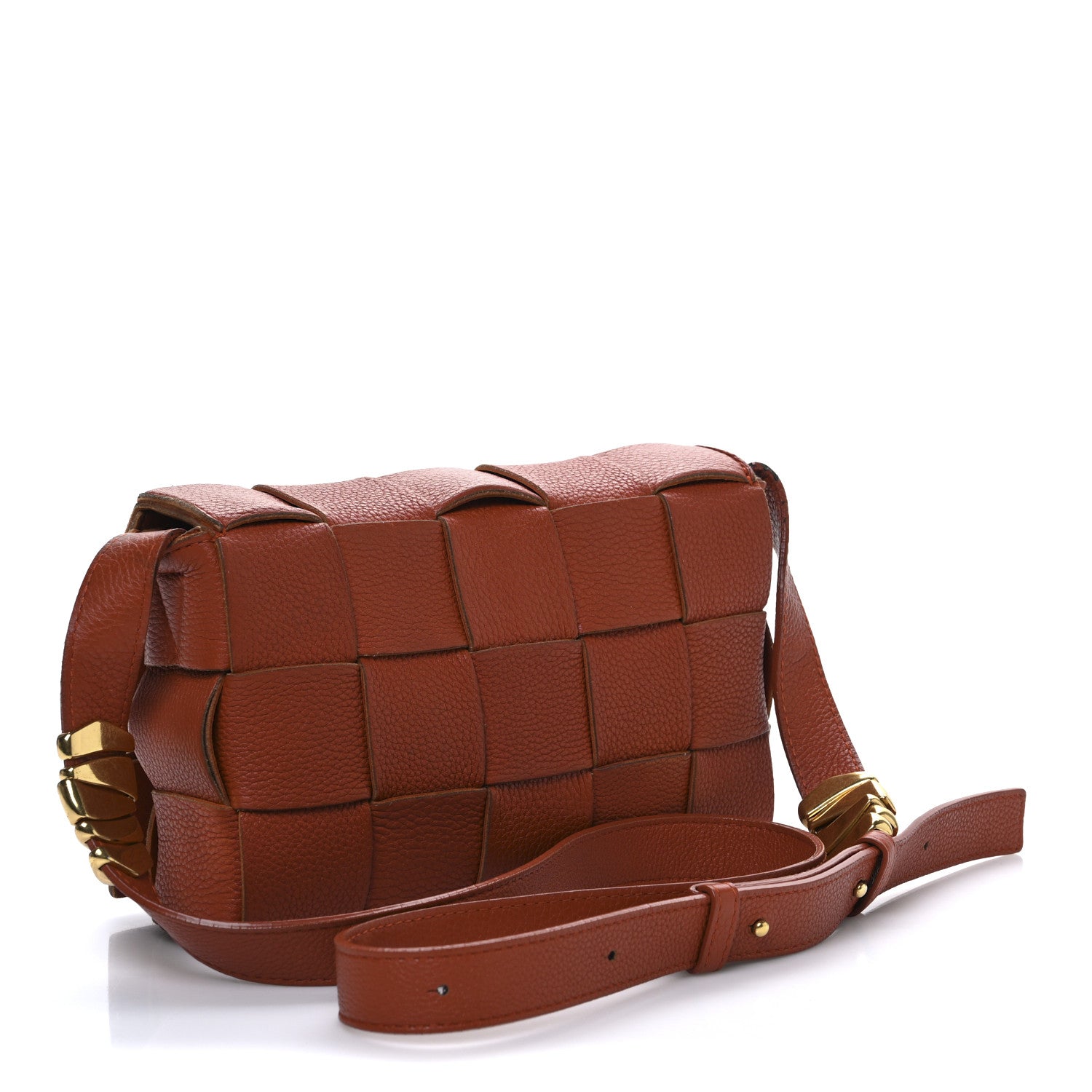 Grained Calfskin Maxi Intrecciato Cassette Crossbody Bag Maple