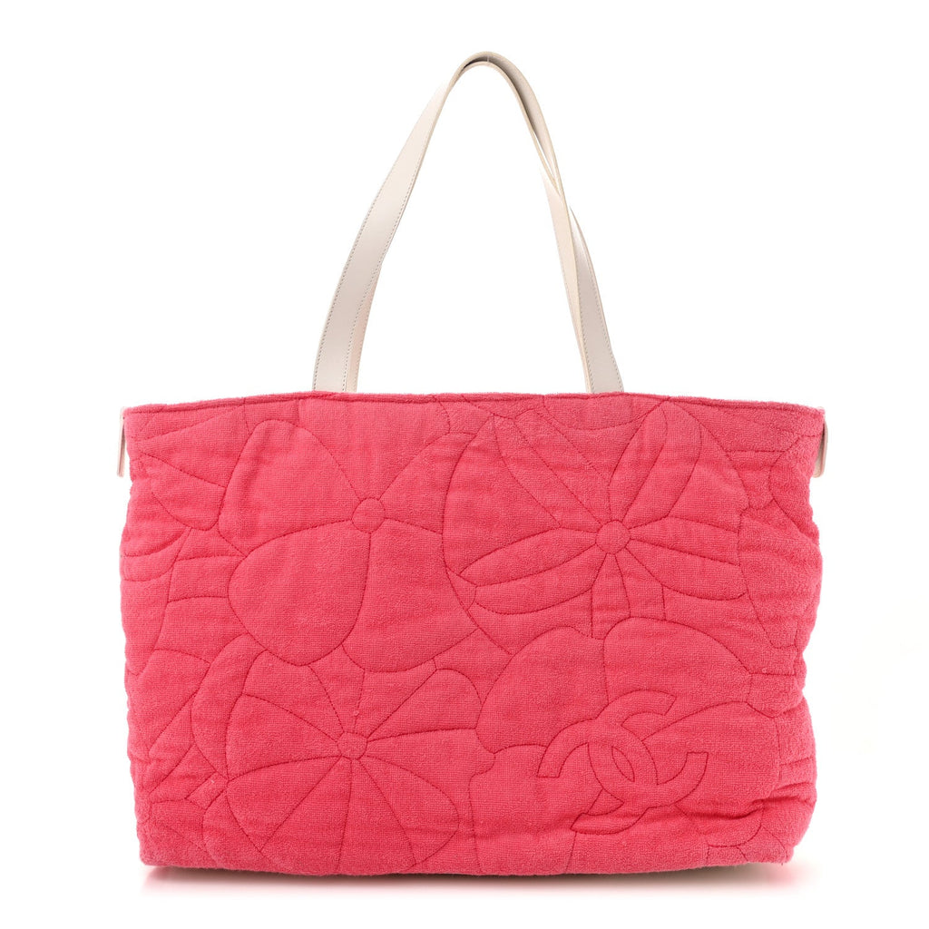 Terry Cotton CC Beach Tote Towel Set Pink