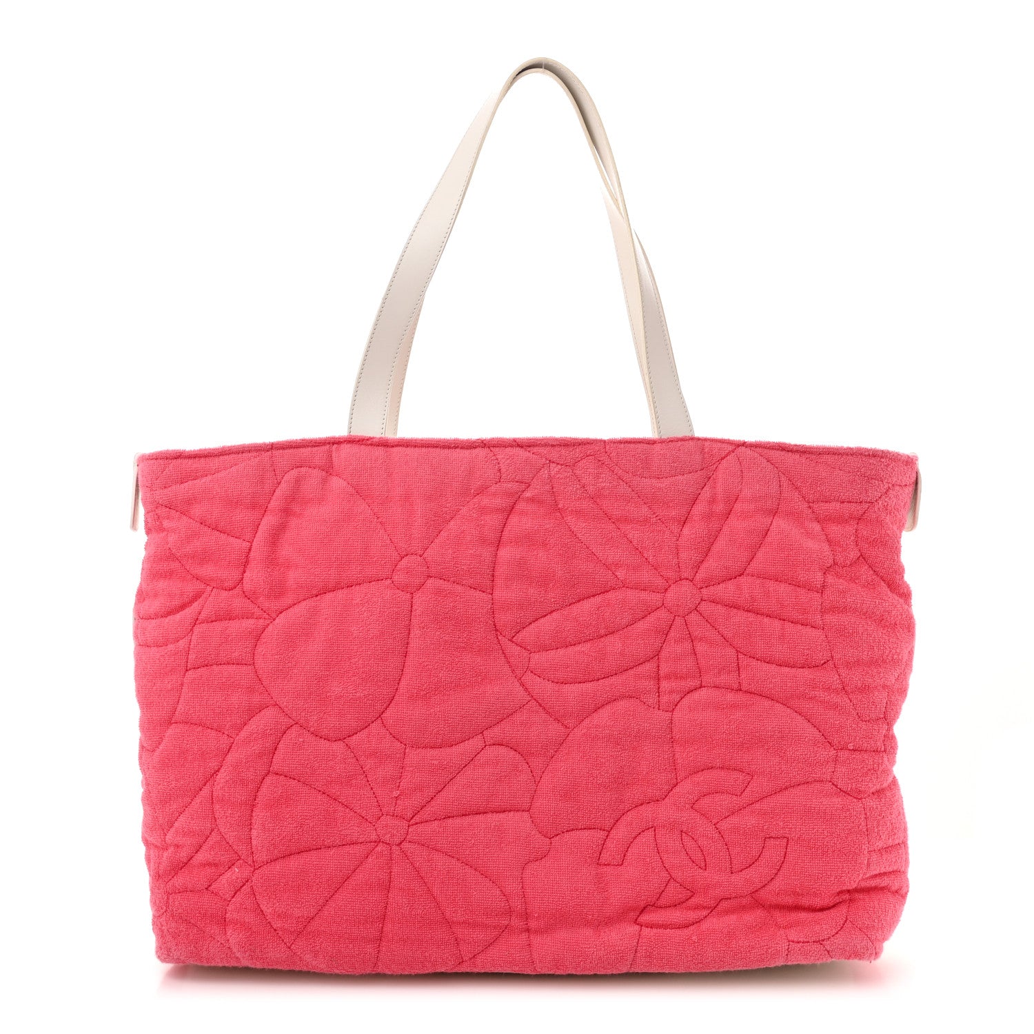 Terry Cotton CC Beach Tote Towel Set Pink