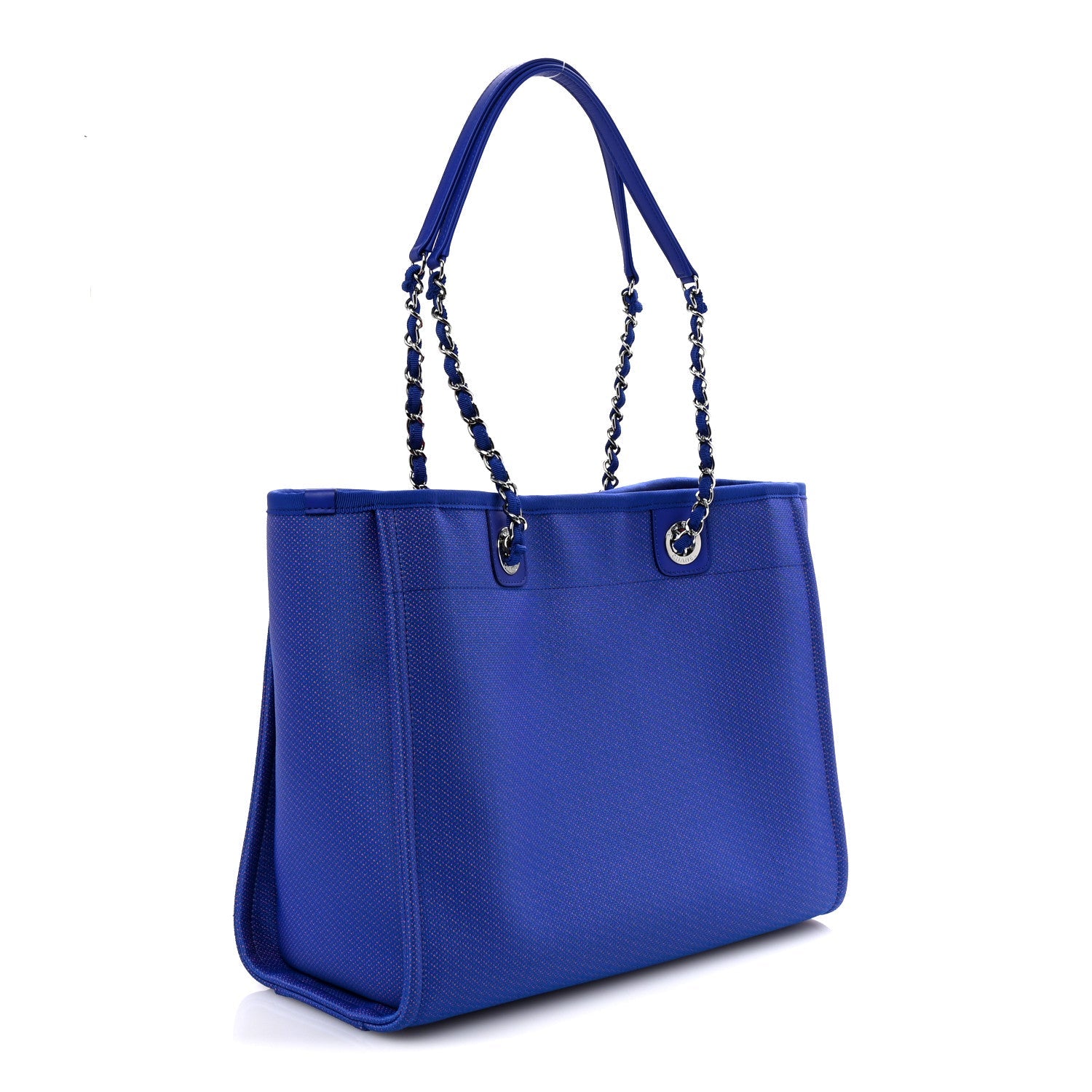 Mixed Fibers Small Deauville Tote Blue Orange