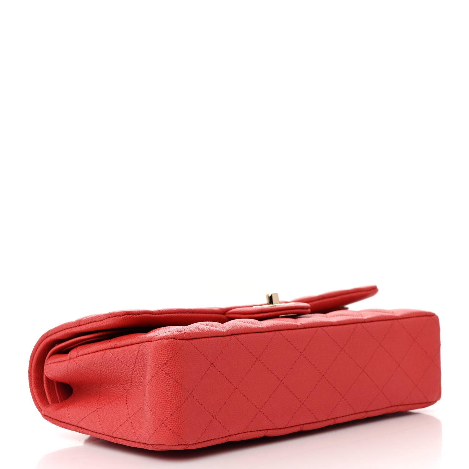 Caviar Quilted Medium Double Flap Dark Pink