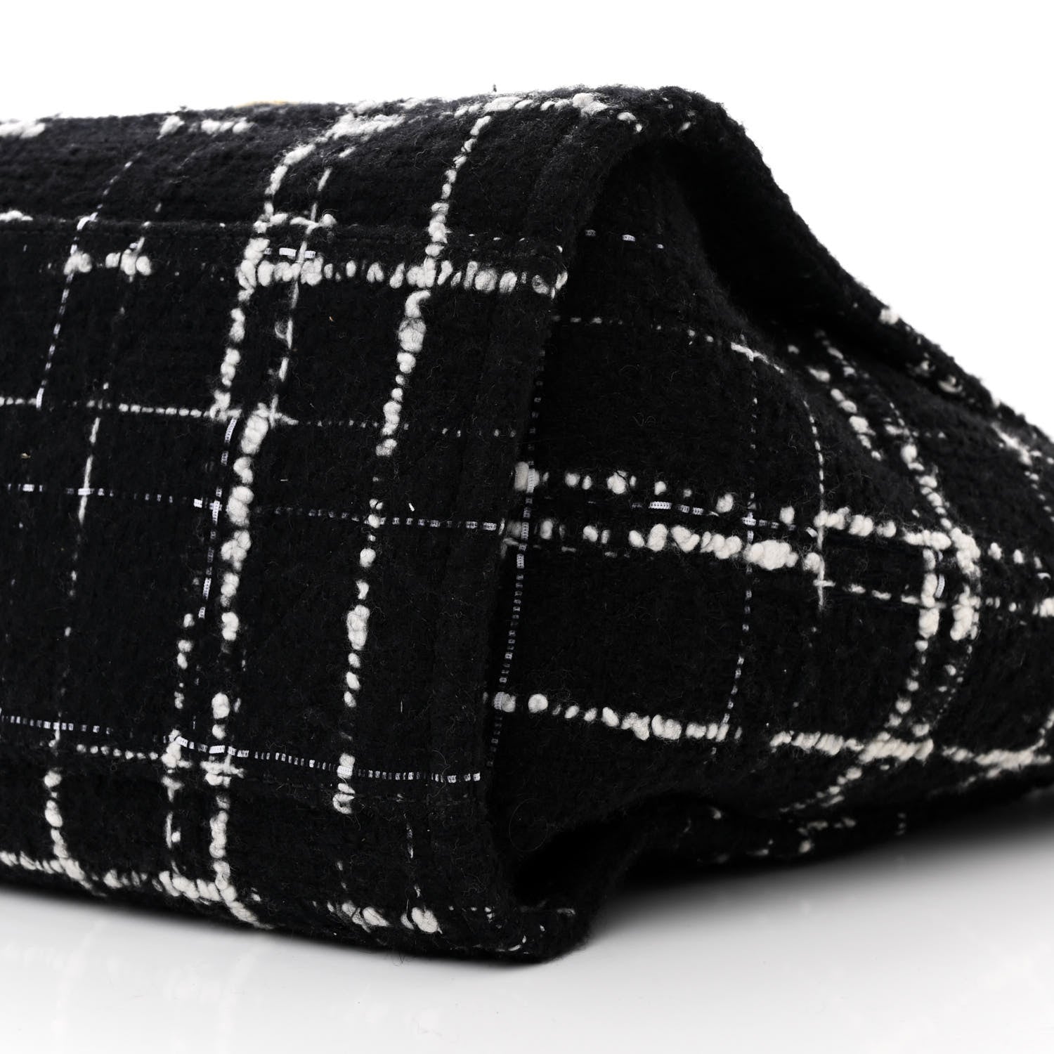 Tweed Medium Deauville Tote Black White Multicolor