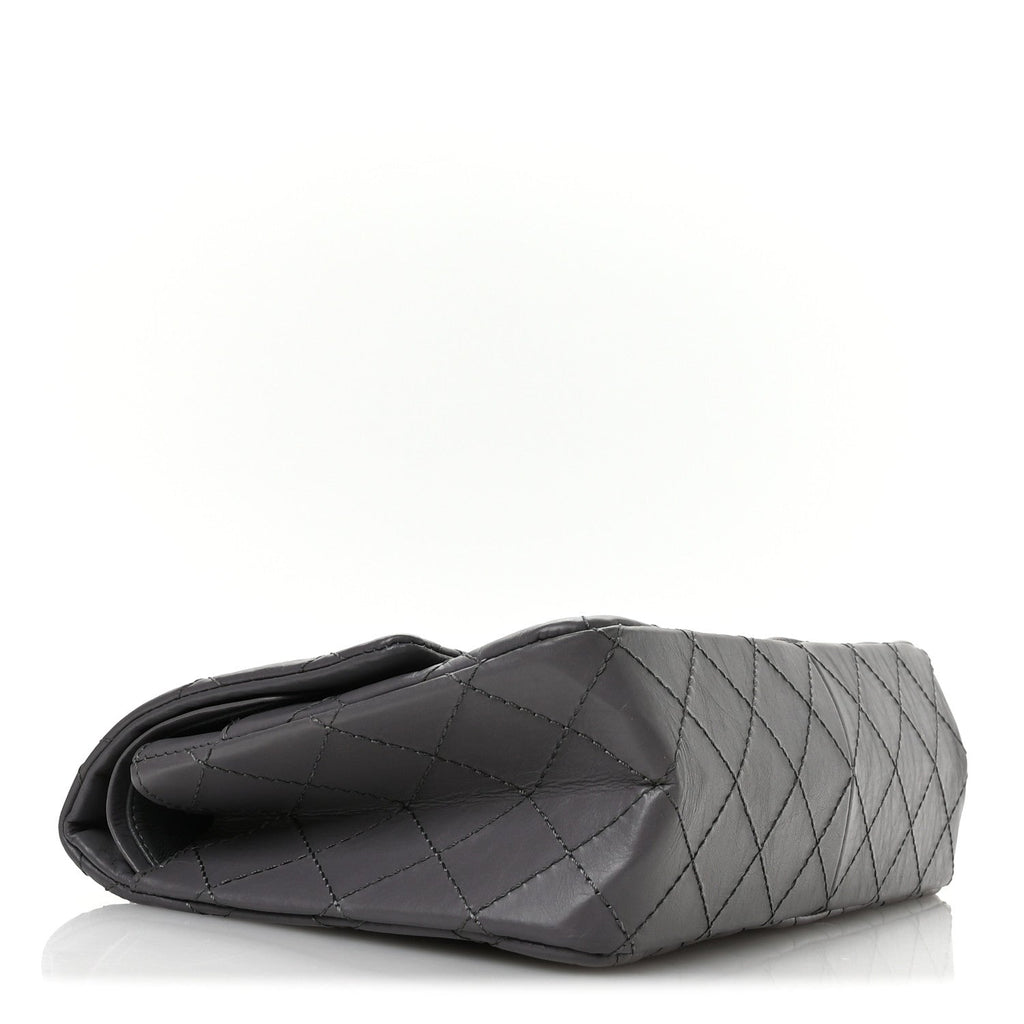 Aged Calfskin Quilted 2.55 Reissue 226 Flap Grey