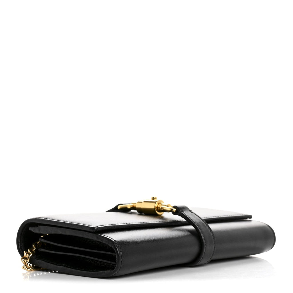 Calfskin Jackie 1961 Chain Wallet Black