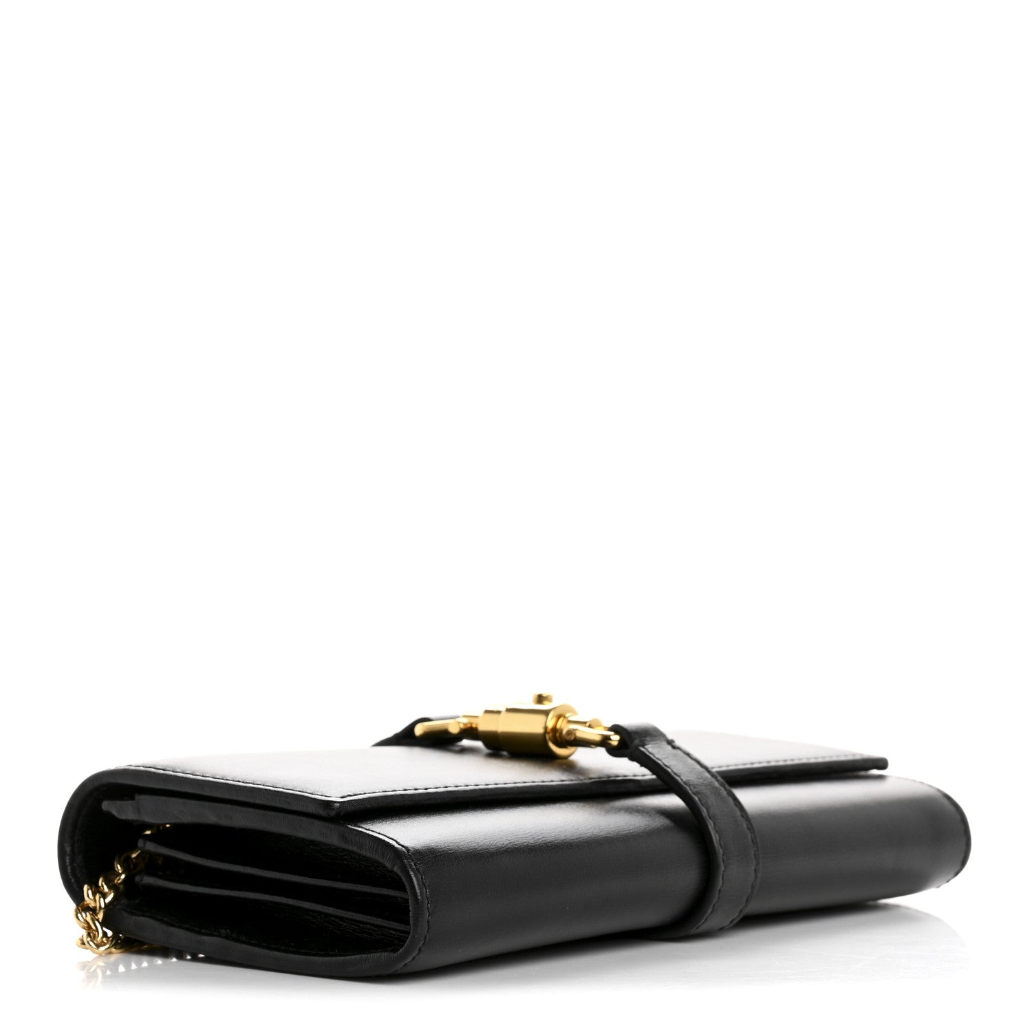 Calfskin Jackie 1961 Chain Wallet Black