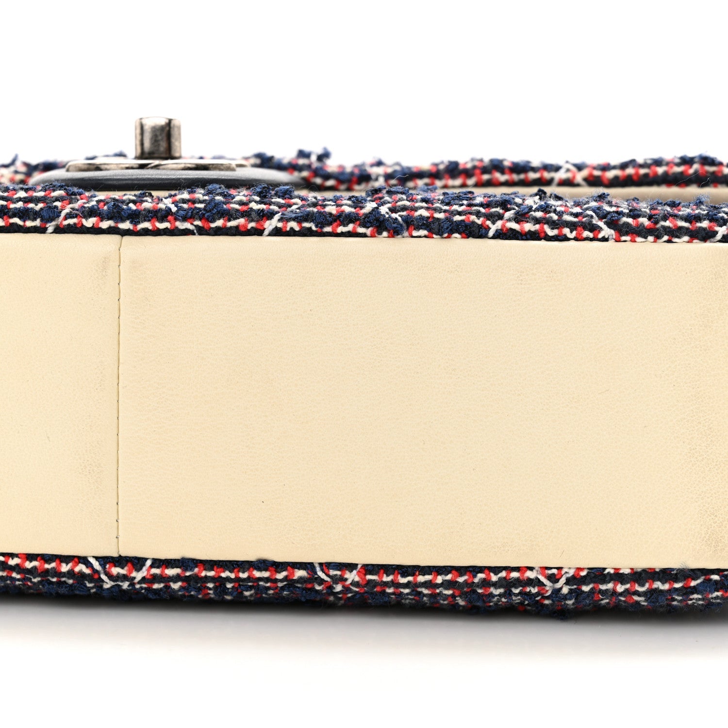 Tweed Quilted Medium Single Flap Blue Multicolor