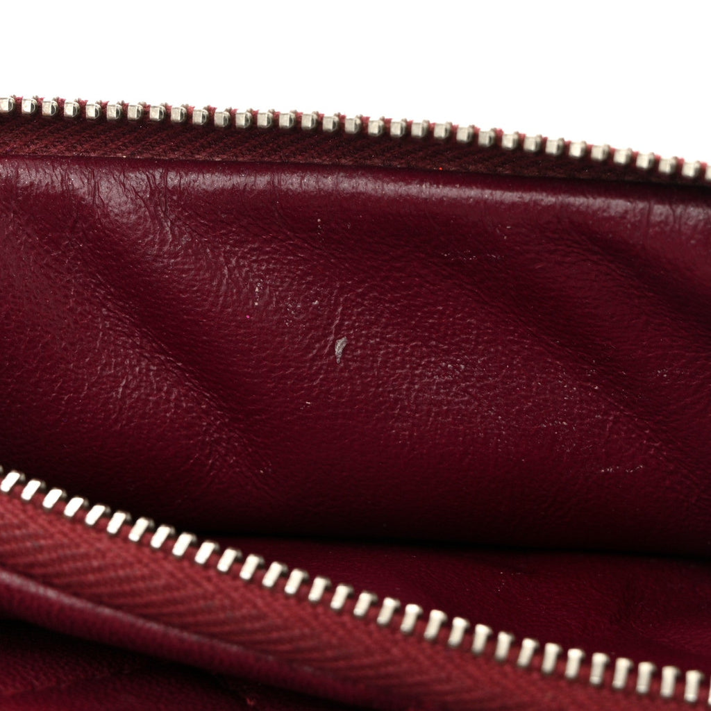 Lambskin Quilted Mini Mineral Nights Flap Crossbody Bag Dark Red