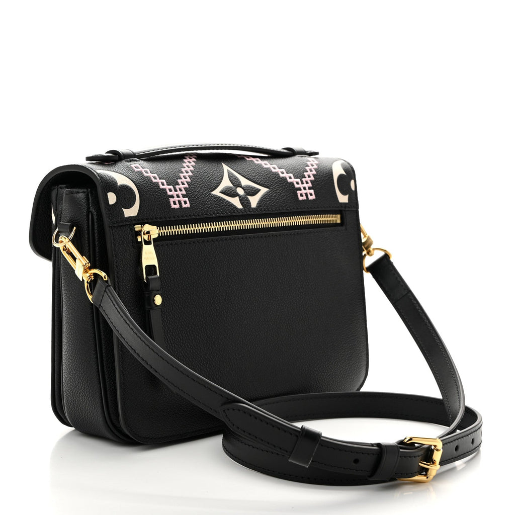 Empreinte Monogram Giant Broderies Pochette Metis Black