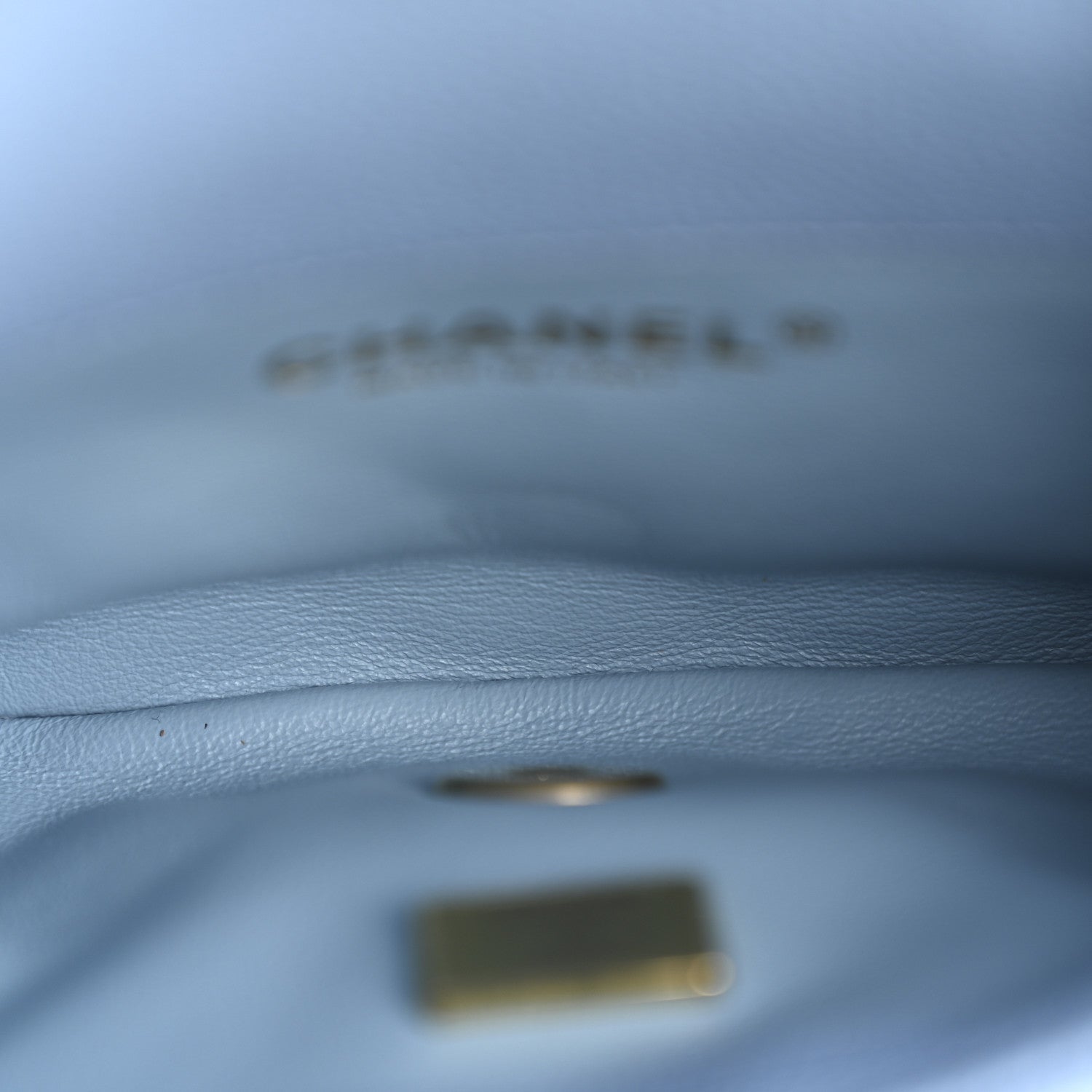 Shiny Caviar Pick Me Up Flap Belt Bag Light Blue
