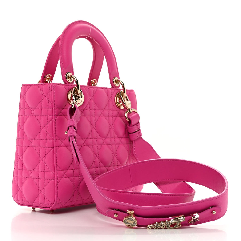Lambskin Cannage Small My ABCDior Lady Dior Magenta