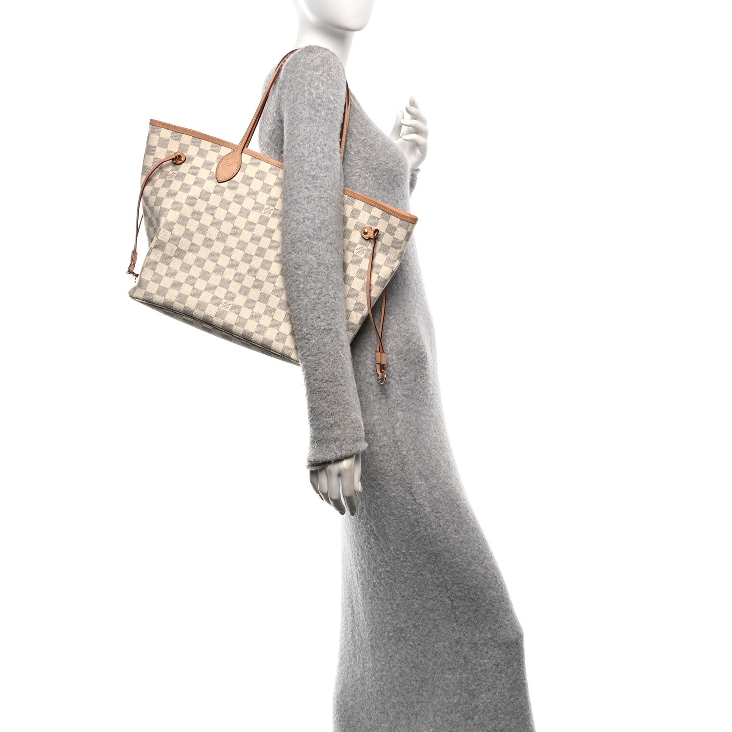 Damier Azur Neo Neverfull MM Rose Ballerine