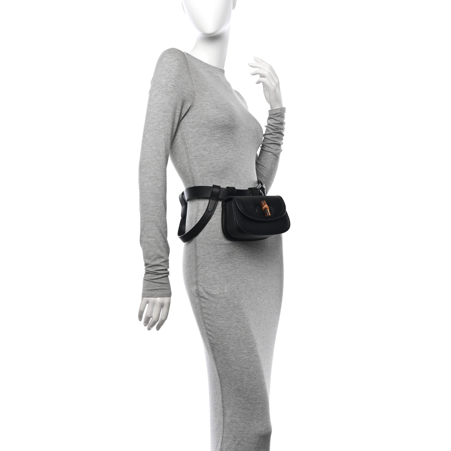 Calfskin Bamboo Mini 1947 Belt Bag 80 32 Black