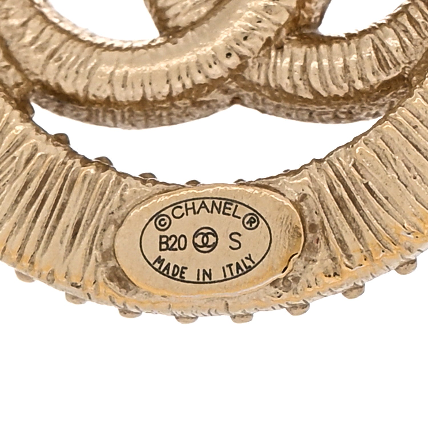 Crystal CC Vendome Round Earrings Gold