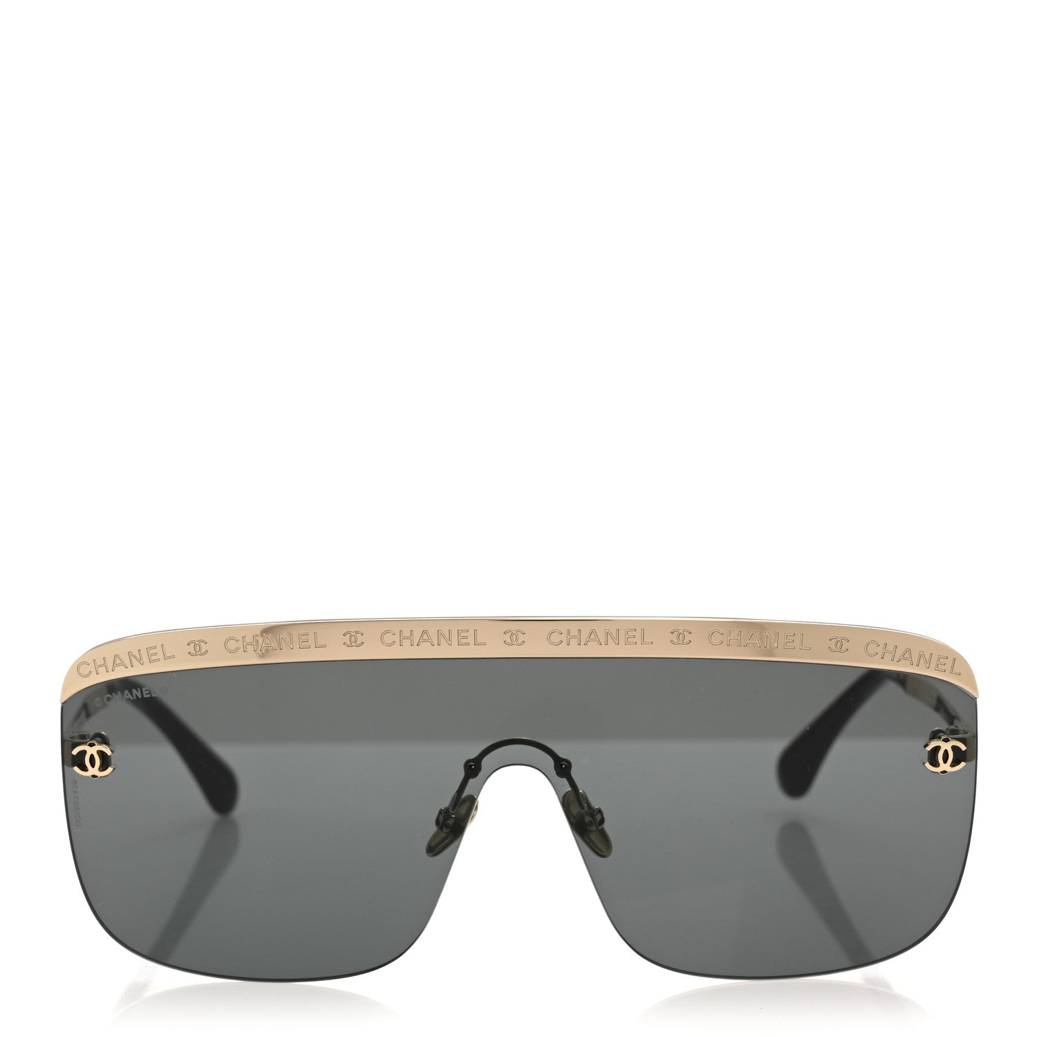 Metal Shield Sunglasses 71507 Gold