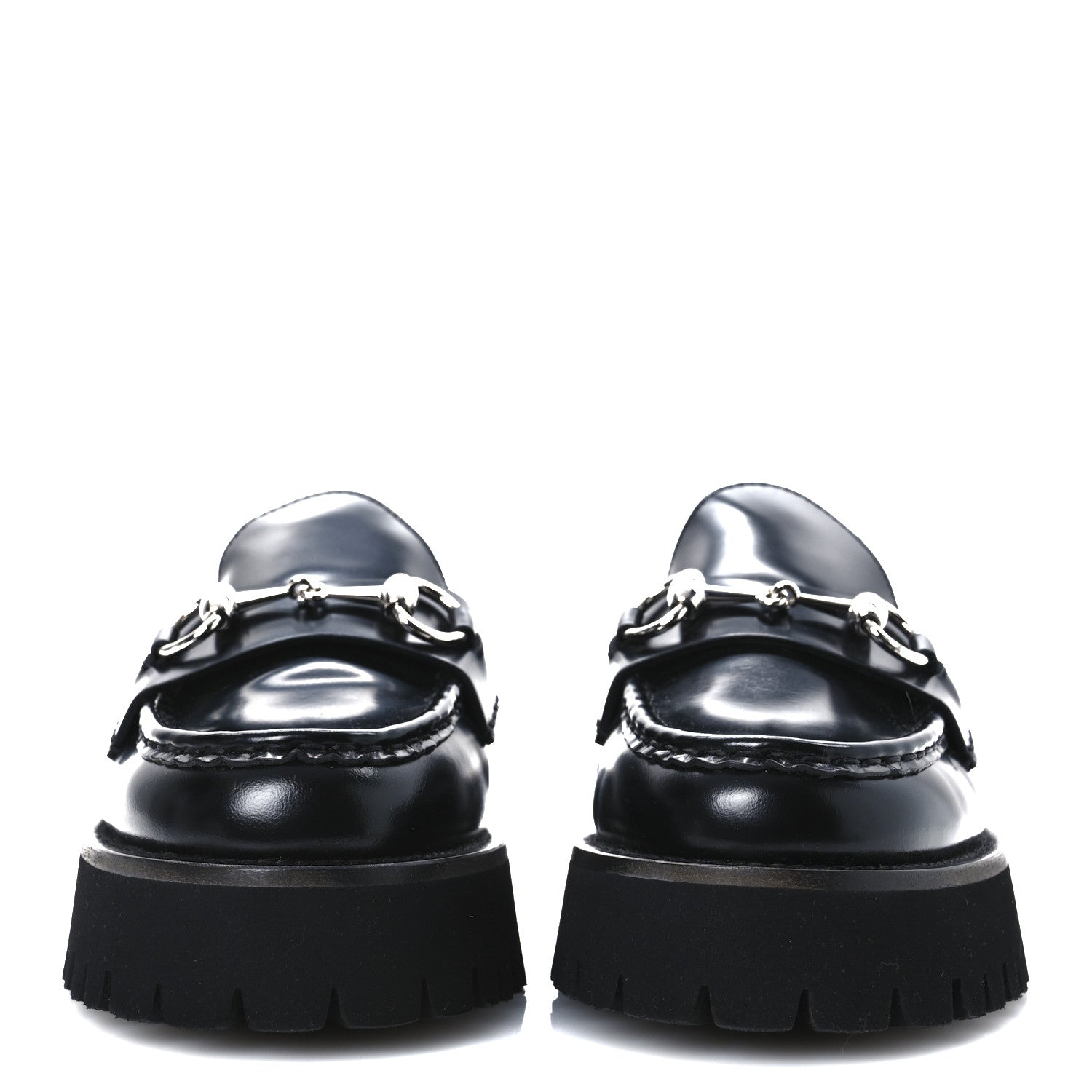Magnum Calfskin Womens Horsebit Platform Mules 36 Black