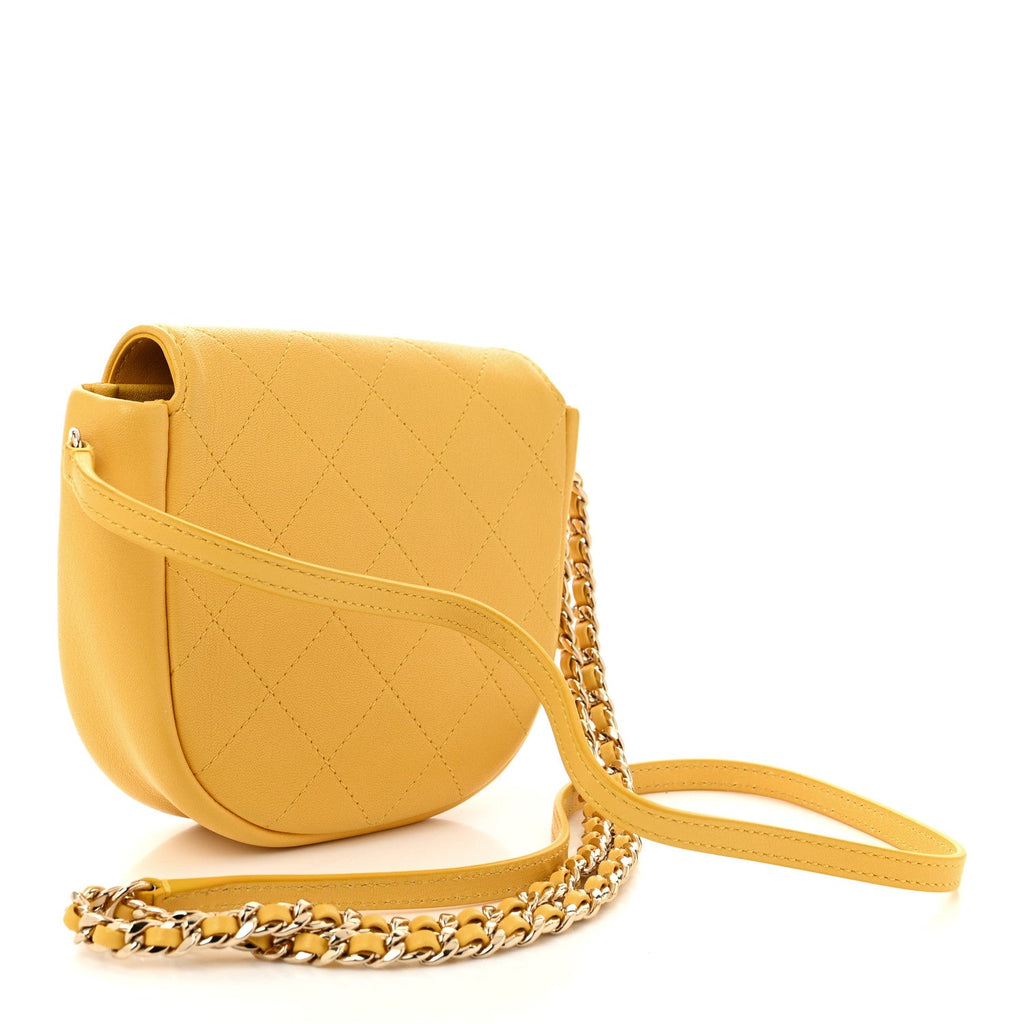 Goatskin Stitched Casual Trip Messenger Flap Yellow