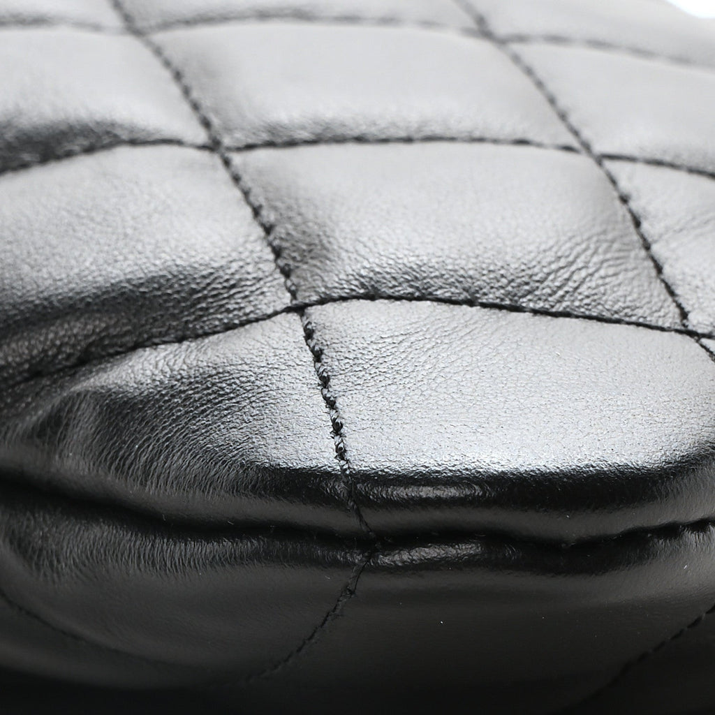 Calfskin Quilted Crossbody Bag Black