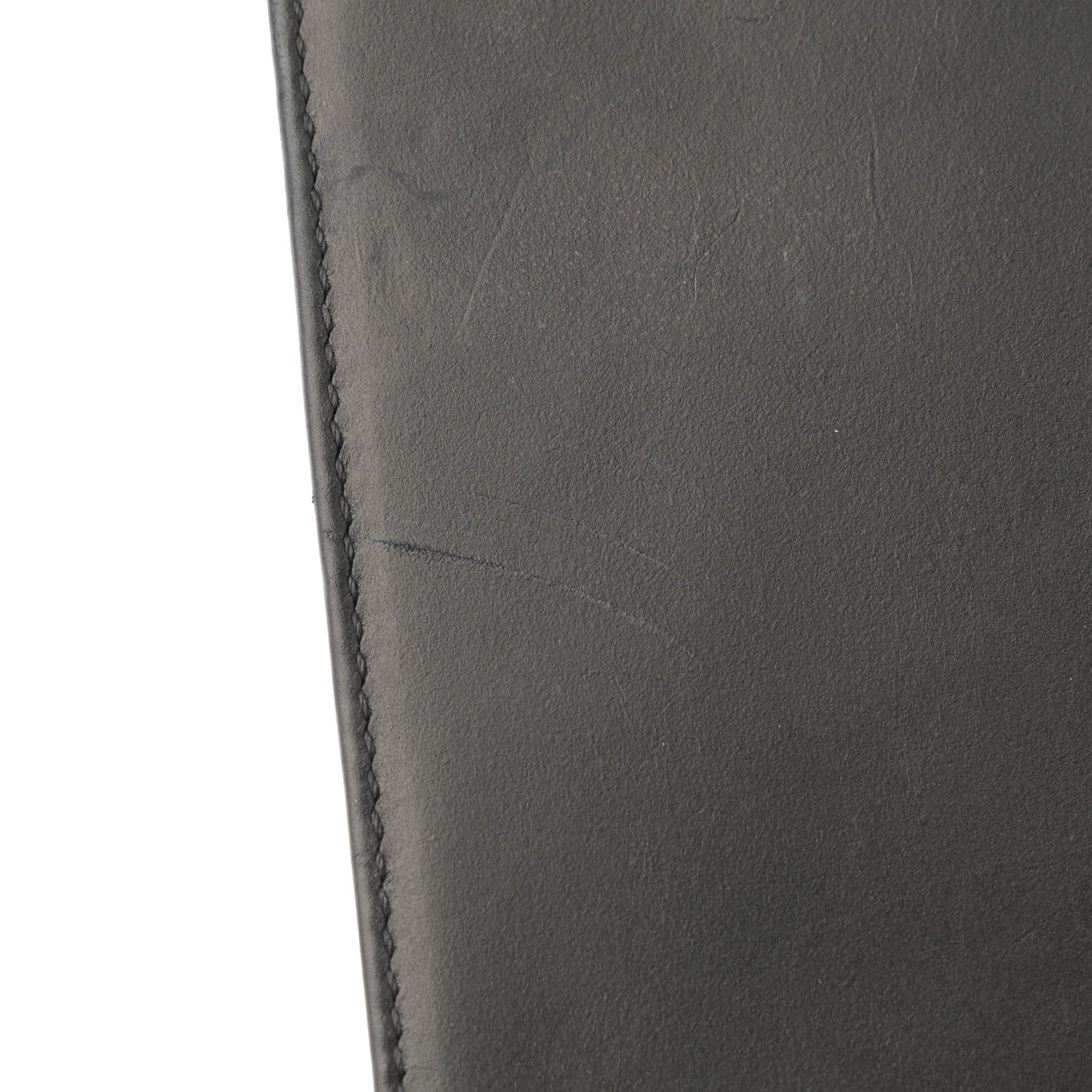 Glazed Calfskin Large Boy Flap Black