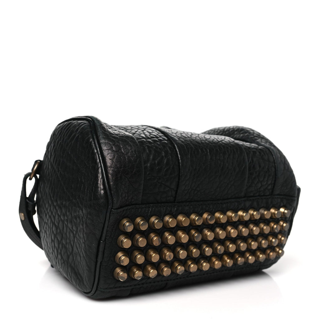 Pebbled Lambskin Rockie Black Pale Gold Hardware