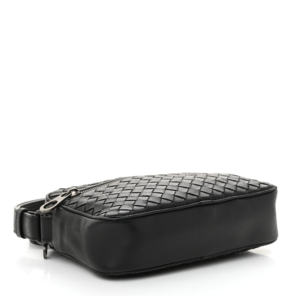 Nappa Intrecciato Crossbody Messenger Ebano