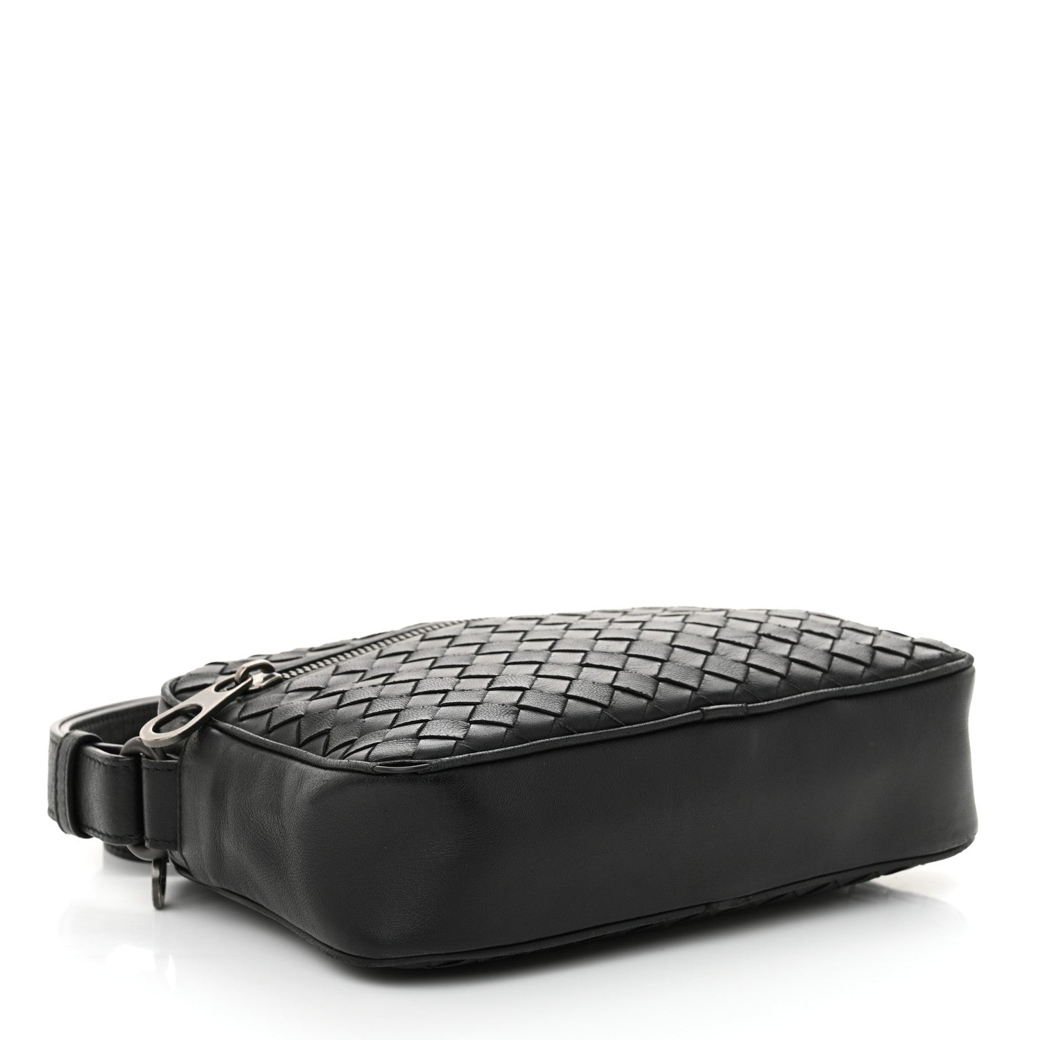 Nappa Intrecciato Crossbody Messenger Ebano