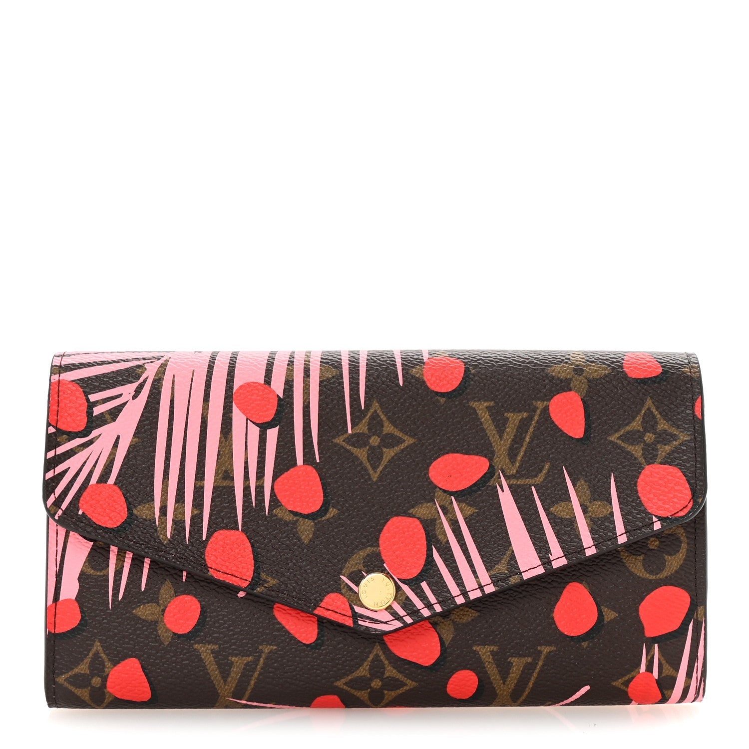 Monogram Jungle Dots Sarah Wallet Sugar Pink Poppy